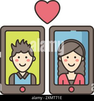 Courtship moderno Illustrazione Vettoriale
