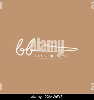 Modello logo BB Signature Illustrazione Vettoriale