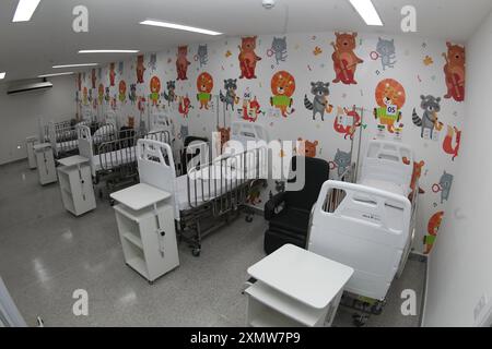 Ospedale di cura di sus itaberaba, bahia, brasile - 2 giugno 2023: Reparto pediatrico in un ospedale con assistenza sanitaria pubblica nella città di Itaberaba ITABERABA BAHIA BRASILE Copyright: XJoaxSouzax 010623JOA0334 Foto Stock