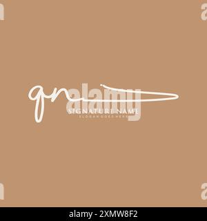 QN modello logo firma Illustrazione Vettoriale