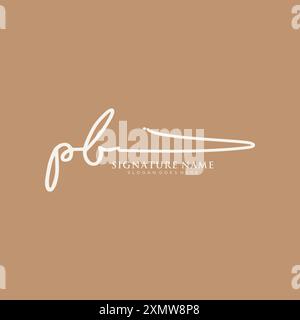 Modello logo PB Signature Illustrazione Vettoriale