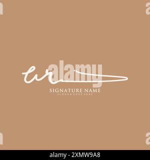 Modello del logo del marchio UR Illustrazione Vettoriale