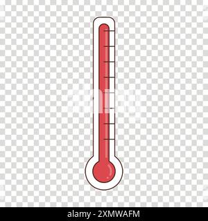 Illustrazione del termometro di base semplice e pulito Illustrazione Vettoriale