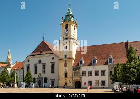 Il vecchio municipio, Bratislava, Slovacchia Foto Stock