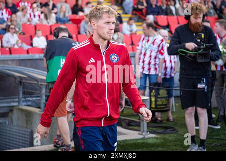 Aalborg, Danimarca. 28 luglio 2024. Tonni Adamsen di Silkeborg SE visto durante il 3F Superliga match tra Aalborg BK e Silkeborg IF all'Aalborg Portland Park di Aalborg. Foto Stock