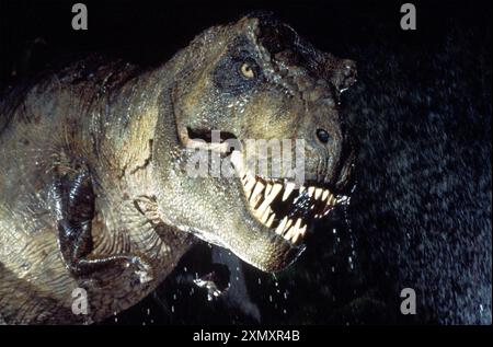 JURASSIC PARK 1993 film della Universal Pictures con il Tyrannosaurus Rex Foto Stock