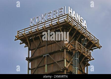 Torre estinguente del coke della cokeria Hansa, Germania, Renania settentrionale-Vestfalia, Ruhr area, Dortmund Foto Stock