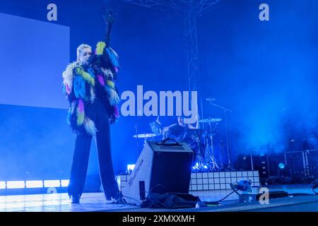 Alison Goldfrapp si esibisce al Womad Festival, Charlton Park, Regno Unito. 27 luglio 2024 Foto Stock