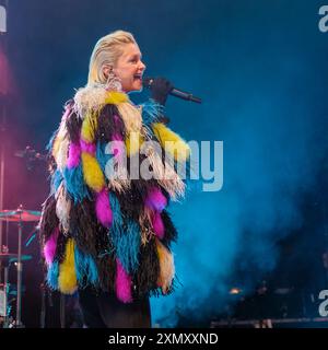 Alison Goldfrapp si esibisce al Womad Festival, Charlton Park, Regno Unito. 27 luglio 2024 Foto Stock