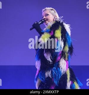 Alison Goldfrapp si esibisce al Womad Festival, Charlton Park, Regno Unito. 27 luglio 2024 Foto Stock