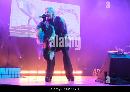 Alison Goldfrapp si esibisce al Womad Festival, Charlton Park, Regno Unito. 27 luglio 2024 Foto Stock