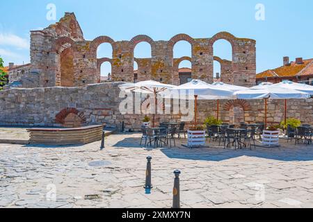 Rovine della chiesa di Santa Sofia a Nessebar, Bulgaria Foto Stock