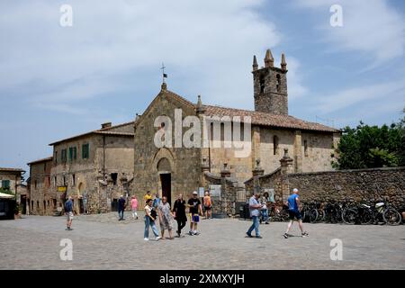 Monteriggioni in Toscana, Italia Foto Stock