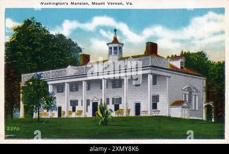 Washington's Mansion, Mount Vernon, Virginia, USA Foto Stock