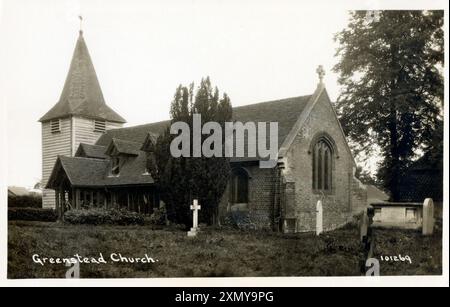 Greensted, Essex - Chiesa di Sant'Andrea - edificio in legno Foto Stock