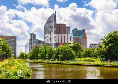 Scenario del quartiere centrale degli affari di l'Aia nei Paesi Bassi Foto Stock