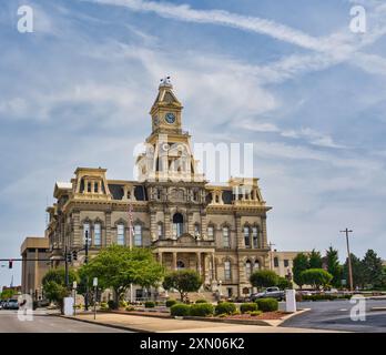 Il tribunale della contea di Muskingum è un edificio storico di Zanesville, Ohio. Foto Stock