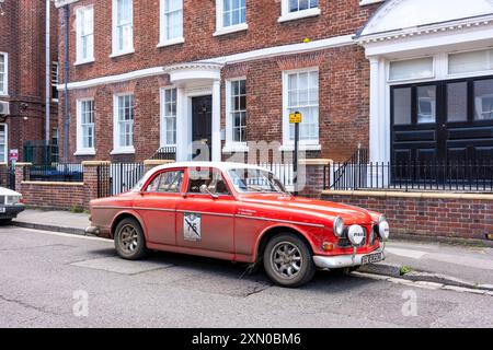 Auto da rally Volvo d'epoca Foto Stock