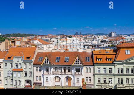 Brno, Repubblica Ceca. 25 giugno 2024. Vista panoramica della città di Brno Foto Stock