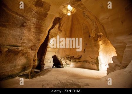 La grotta Bell a Bayt Jibrin o Beit Jibrin era una città storica, situata nel centro di Israele Tel Maresha Foto Stock