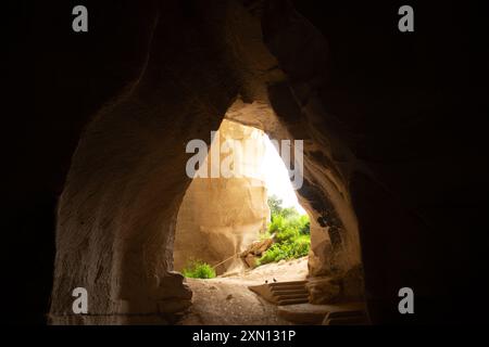 La grotta Bell a Bayt Jibrin o Beit Jibrin era una città storica, situata nel centro di Israele Tel Maresha Foto Stock