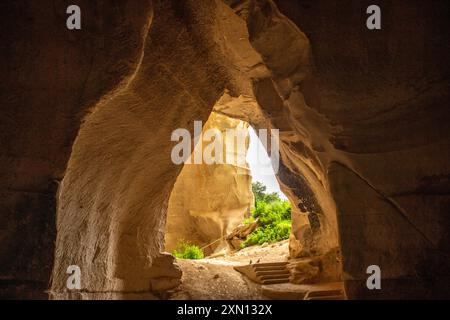 La grotta Bell a Bayt Jibrin o Beit Jibrin era una città storica, situata nel centro di Israele Tel Maresha Foto Stock