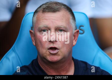 Mark Robins manager del Coventry City durante l'amichevole pre-stagione Coventry City vs Everton alla Coventry Building Society Arena, Coventry, Regno Unito, 30 luglio 2024 (foto di Gareth Evans/News Images) Foto Stock