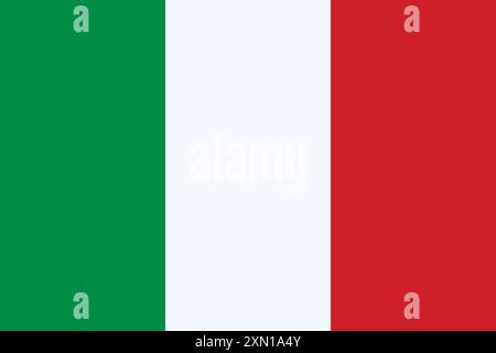 Bandiera d'Italia dai colori autentici. Illustrazione vettoriale Illustrazione Vettoriale