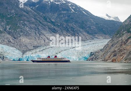 Disney Wonder presso il ghiacciaio Dawes ALASKA» Foto Stock