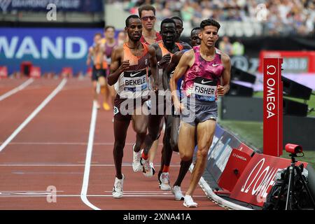 Grant Fisher degli Stati Uniti nel maschile 3000 metri al Wanda Diamond League, London Stadium - Londra, 20 luglio 2024 Foto Stock