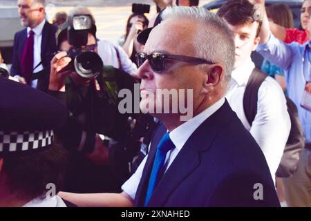 Londra, Regno Unito. 31 luglio 2024. Huw Edwards arriva alla Corte dei Magistrati di Westminster. Il presentatore della BBC è stato accusato di fare immagini indecenti di bambini. Crediti: Vuk Valcic/Alamy Live News Foto Stock