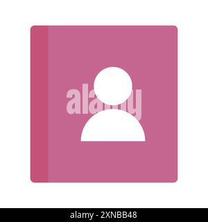 Icona profilo utente. Rubrica rosa. Semplice illustrazione vettoriale. Design minimalista. Illustrazione Vettoriale