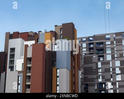 Cascina Merlata, moderno quartiere residenziale e commerciale di Milano, Lombardia, Italia Foto Stock