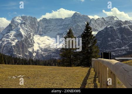 Gruppo Sorapis, Lago di Misurina, Cortina D'Ampezzo, Belluno, Italia Foto Stock