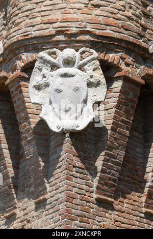 Stellata, Ferrara, Italia. 27 20 luglio 2024. La fortezza medievale di Possente sulle rive del po Foto Stock