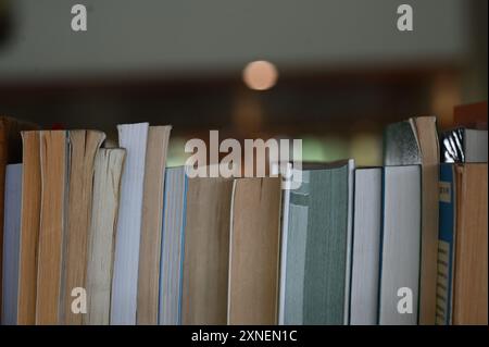 Berlino, Germania. 4 luglio 2024. In una mensa c'è una libreria con libri all'interno. Crediti: Alicia Windzio/dpa/Alamy Live News Foto Stock