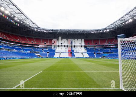 Lione, Francia. 31 luglio 2024. Lione, Francia, 31 luglio 2024: Vista generale all'interno dello stadio prima dei Giochi Olimpici Parigi 2024 Women gruppo A partita di calcio tra nuova Zelanda e Francia allo Stade de Lyon di Lione, Francia. (Ane Frosaker/SPP) credito: SPP Sport Press Photo. /Alamy Live News Foto Stock