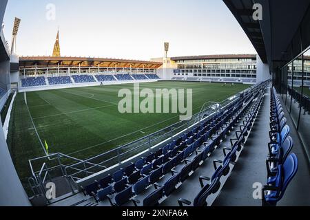 BACKA TAREZZA, 31-07-2024, TSC Arena, football, UEFA Europa League Q2, stagione 2024 / 2025, conferenza stampa Ajax, vista interna della TSC Arena Foto Stock