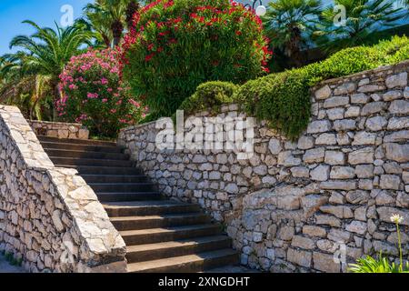 Lopud - una delle isole Elafiti vicino Dubrovnik. Estate in Croazia Foto Stock