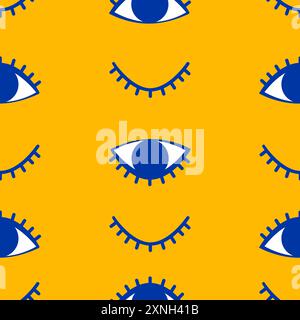 Occhi accesi senza cuciture. Illustrazione Vettoriale