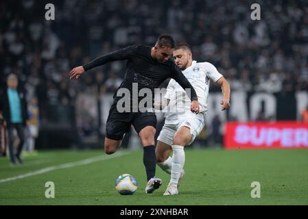 San Paolo, San Paolo, Brasile. 31 luglio 2024. Sao Paulo (SP), 07/31/2024 - COPA DO BRASIL/CORINTHIANS VS GREMIO - partita tra Corinthians e Gremio, valida per la prima tappa del 16 round della Coppa del Brasile 2024, nella notte di mercoledì 31 luglio 2024, presso la Neo Quimica Arena, a San Paolo-SP. (Credit Image: © Ronaldo Barreto/TheNEWS2 via ZUMA Press Wire) SOLO PER USO EDITORIALE! Non per USO commerciale! Foto Stock