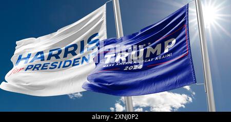 donald trump contro kamala harris Foto Stock