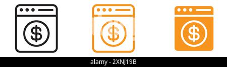 Icona del riciclaggio di denaro, raccolta di logo di design Web in formato vettoriale Illustrazione Vettoriale