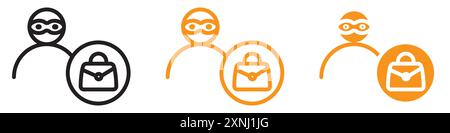 Collezione di logo di design Web con icona di borsetta in formato vettoriale piatto Illustrazione Vettoriale