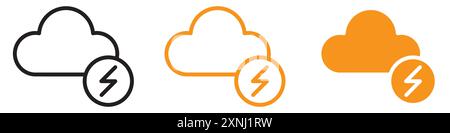 Collezione di logo web design icona Storm in formato vettoriale piatto Illustrazione Vettoriale