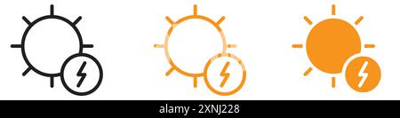 Collezione di logo web design icona energia solare in formato vettoriale piatto Illustrazione Vettoriale