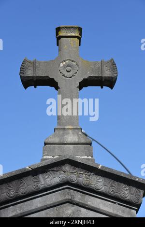 Une croix ancienne en pierre, Francia Foto Stock