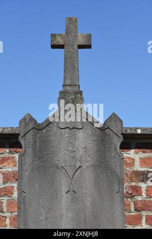 Une croix ancienne en pierre, Francia Foto Stock