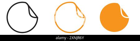 icona di adesivo adesivo adesivo con logo web set collection in vettoriale Illustrazione Vettoriale