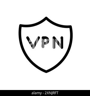 Insieme di logo Web design icona VPN in vettoriale Illustrazione Vettoriale